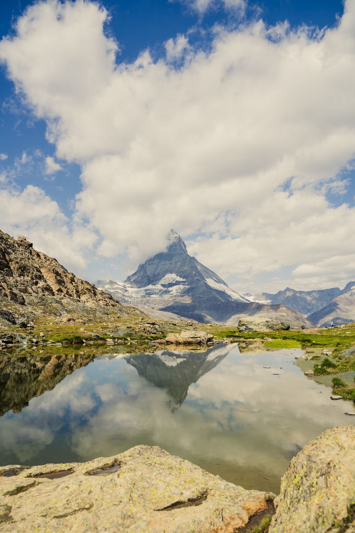 Matterhorn reflected in an alpine tarn